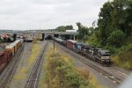 NS 9844 leads train 27N out of Enola yard on A track